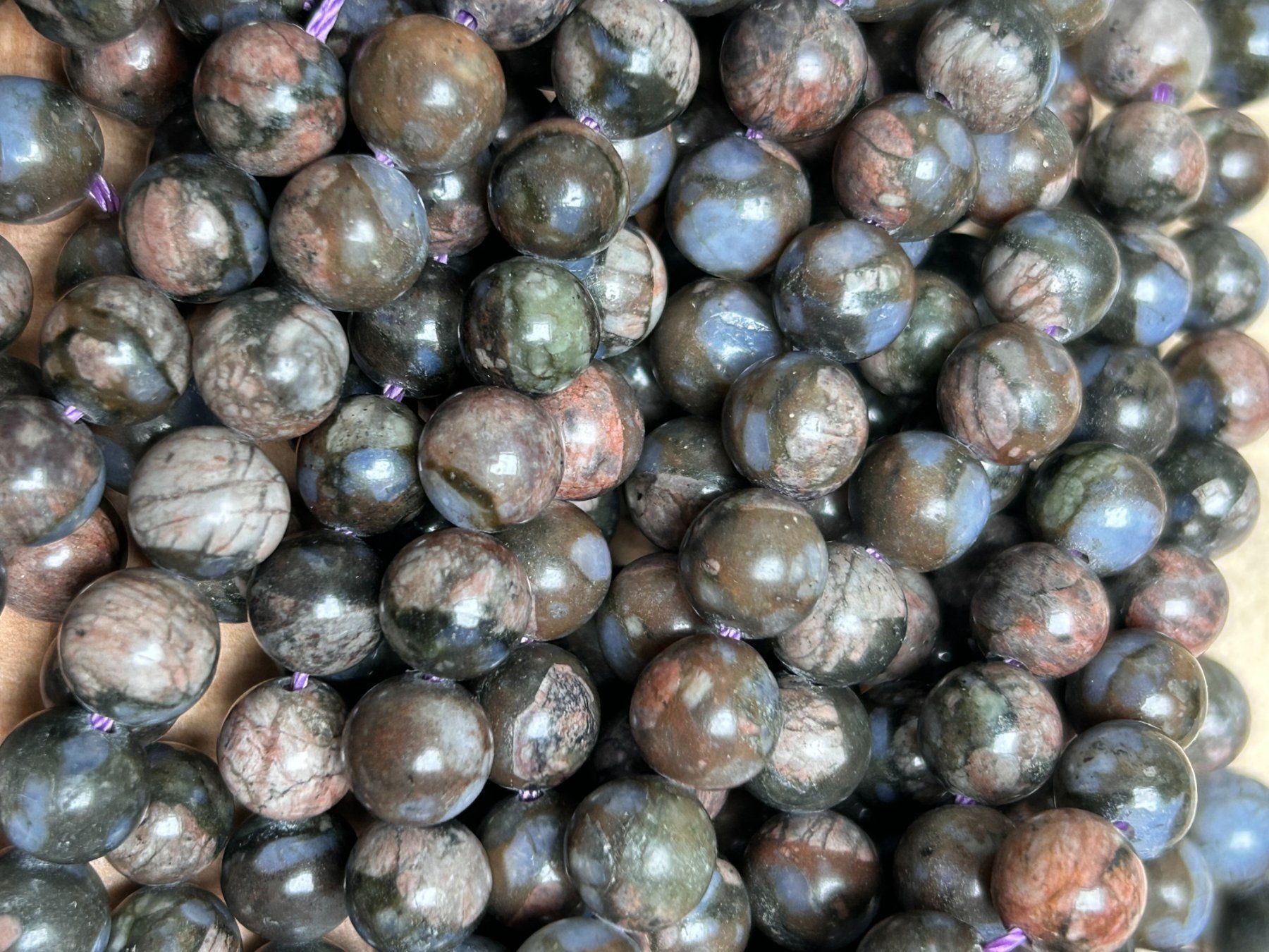 Edelsteine: Aktion!!! Strang echte blue Pink Jasper Kugeln 8 mm – Neu und originalverpackt aus Niederrohrdorf von Ytobi 1