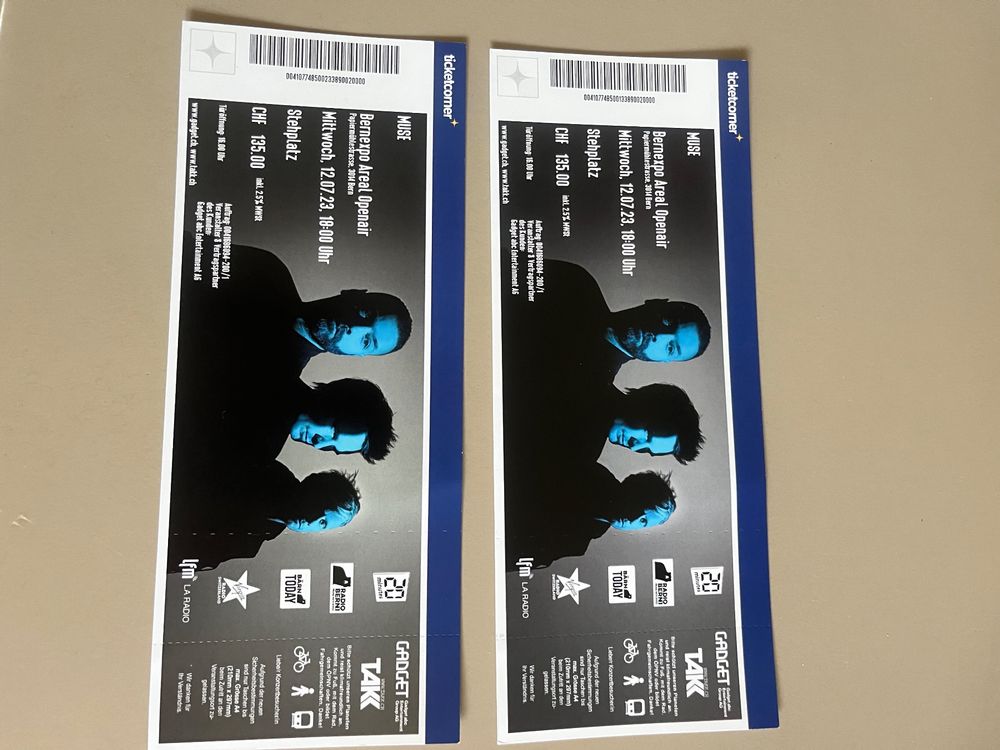 Muse Tickets 2 Stück Kaufen auf Ricardo