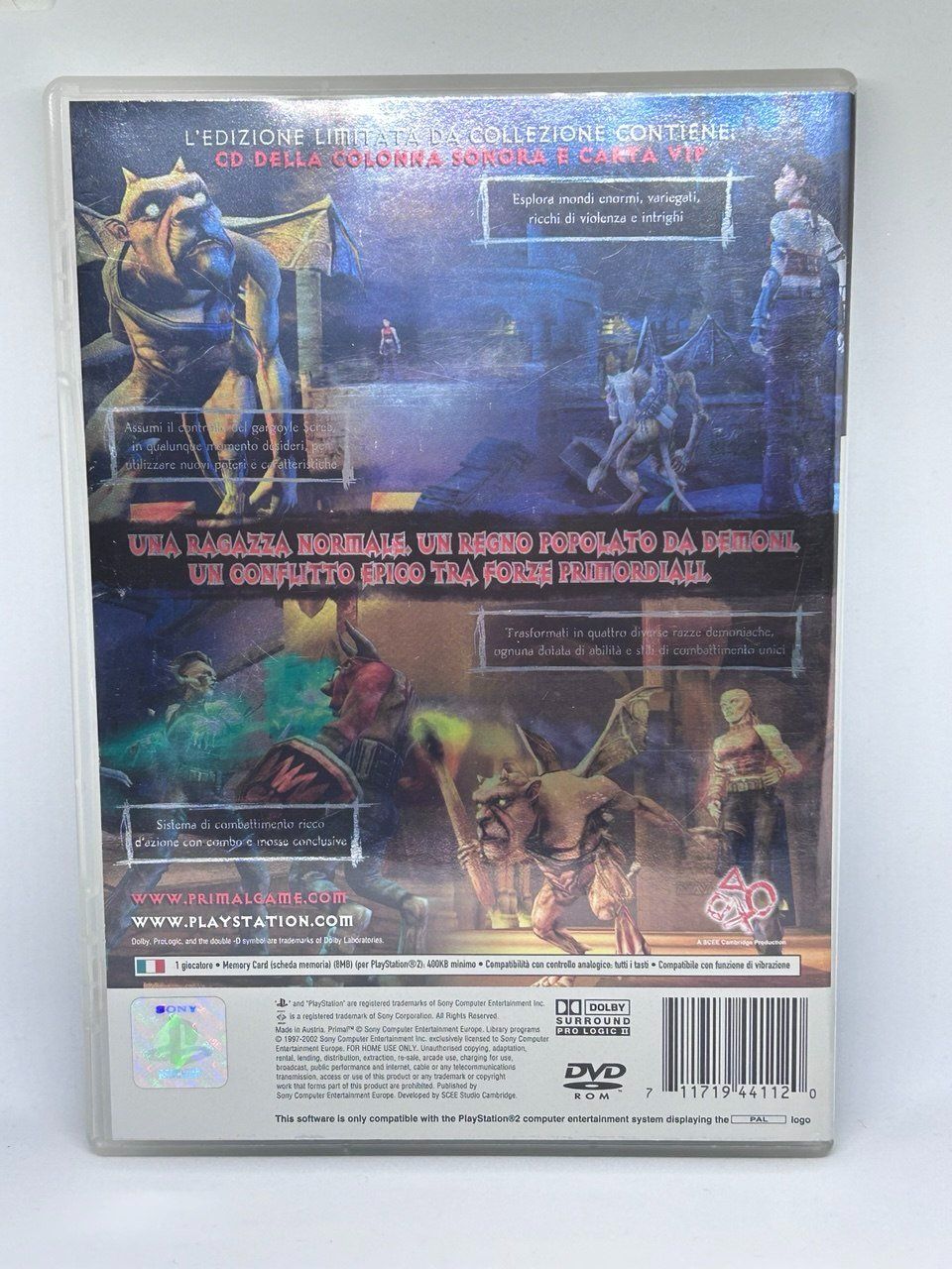 Sony Spiele: Primal: Edizione Limitata per PlayStation 2 – Gebraucht aus Giubiasco von LorisVale 1