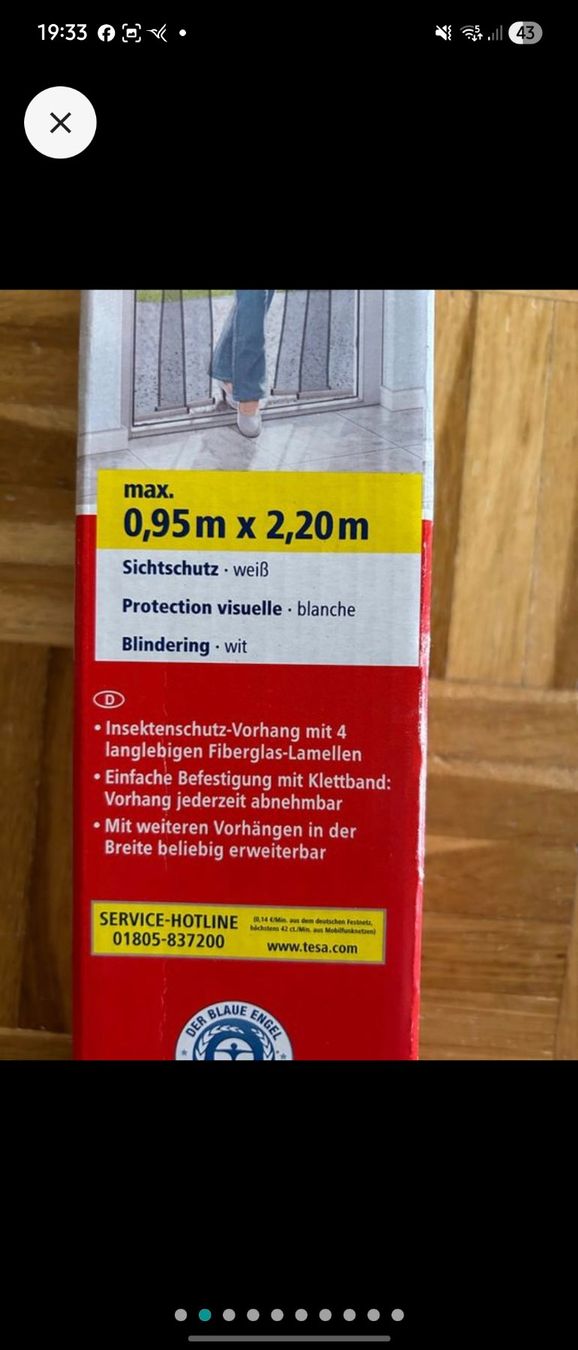 Tesa Tende: Tesa Insect Stop Lamellentür 2,2x95cm – Nuovo e nell'imballaggio originale da Fislisbach venduto da Crisisgusita 1