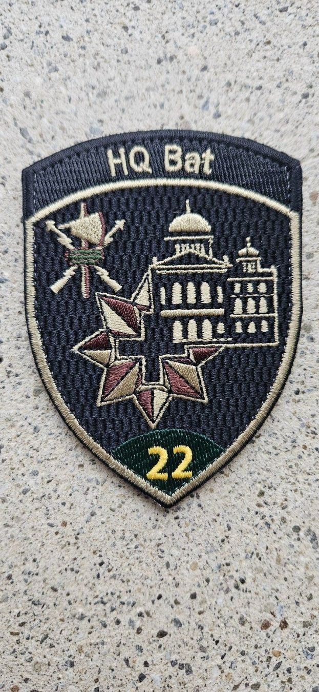 Schweizer Armee Placchette & Badge: *** Badge HQ Bat mit Klett *** – Nuovo e nell'imballaggio originale da Riedholz venduto da fr_sIruP