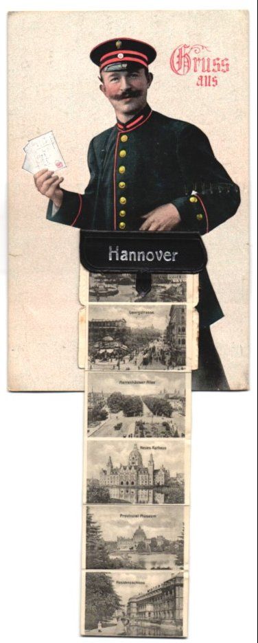 Cartoline postali: Leporello-AK Hannover, Ansichten in der  – Usato da Berlin venduto da bartko-reher