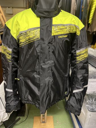 Fastway Motorrad Regenjacke Gr. 3XL schwarz/Neongelb