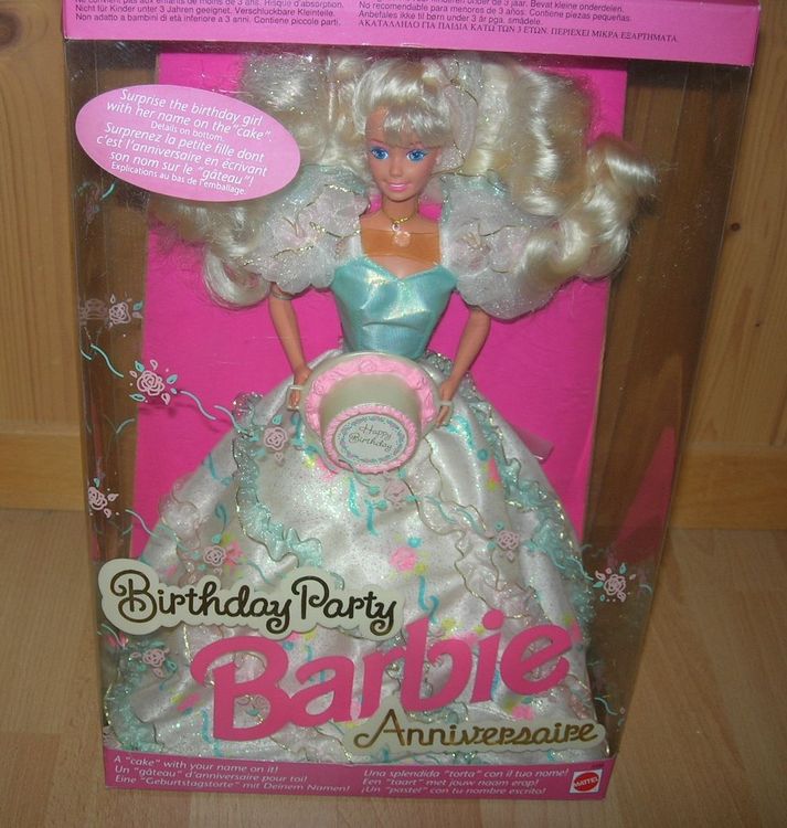 Birthday party barbie 1992 hot sale