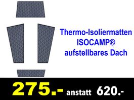 🔴  Thermo-Isoliermatten ISOCAMP® aufstellbares Dach /022B