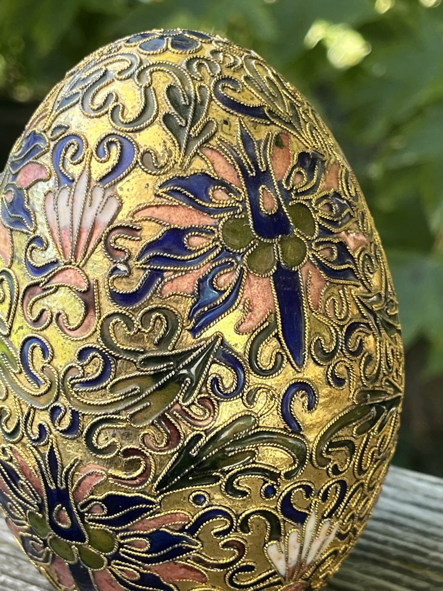 Sculture & Statue: Grosses Cloisonne Ei Emailmalerei – Usato da Wiesenberg venduto da swissantik 7