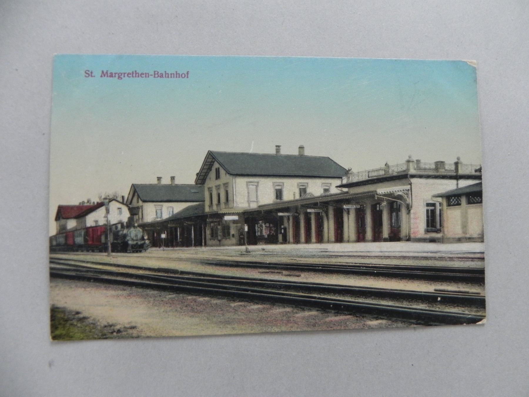 Cartes postales: Ansichtskarte St.Margrethen Bahnhof 1912 – D'occasion à Siebnen par krimsie