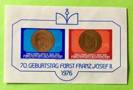 Briefmarken aus Liechtenstein Fürst Franz Josef II. 70 Jahre