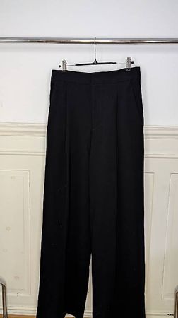 Zara ZW Collection Stoffhose Schwarz Gr S Straight Leg