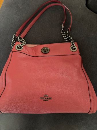 Coach Handtasche Leder Pink, gut erhalten, Sommerlook 👜
