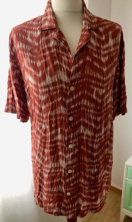 Strellson Hemd, Bluse, Shirt unisex, M, rostrot-weiss unisex
