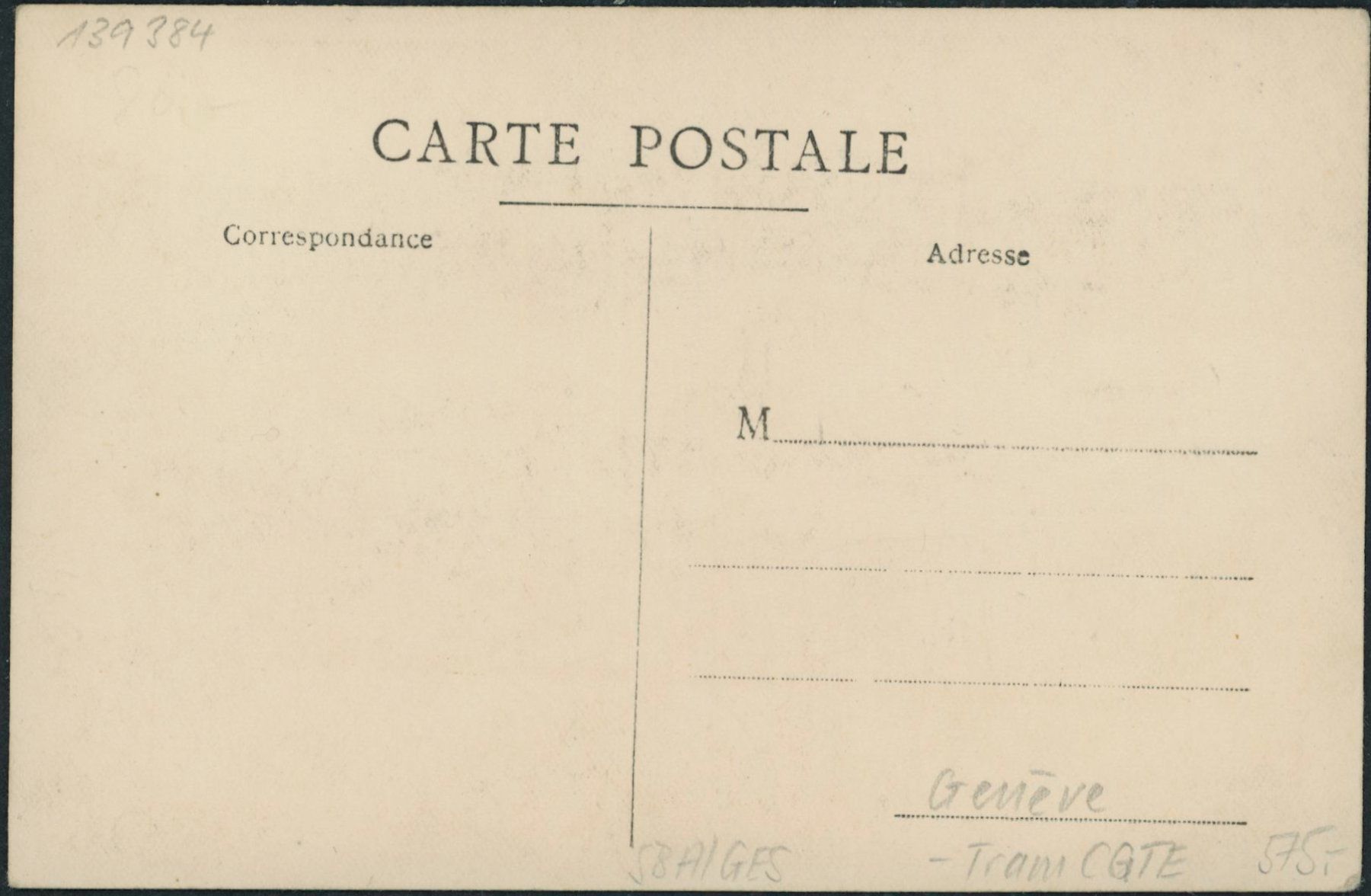 Cartoline postali: GES Genève - Tram CGTE – Nuovo (secondo la descrizione) da Schindellegi venduto da leecollect 1