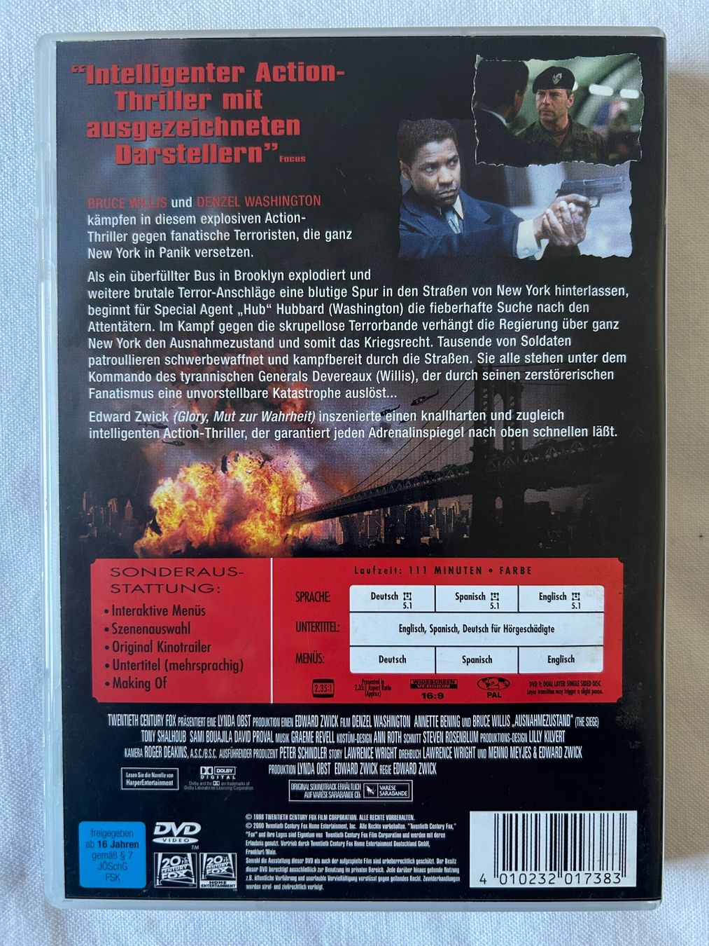 Tutti i DVDs: DVD "Ausnahmezustand" - Action – Usato da Sierre venduto da sevenworlds 1