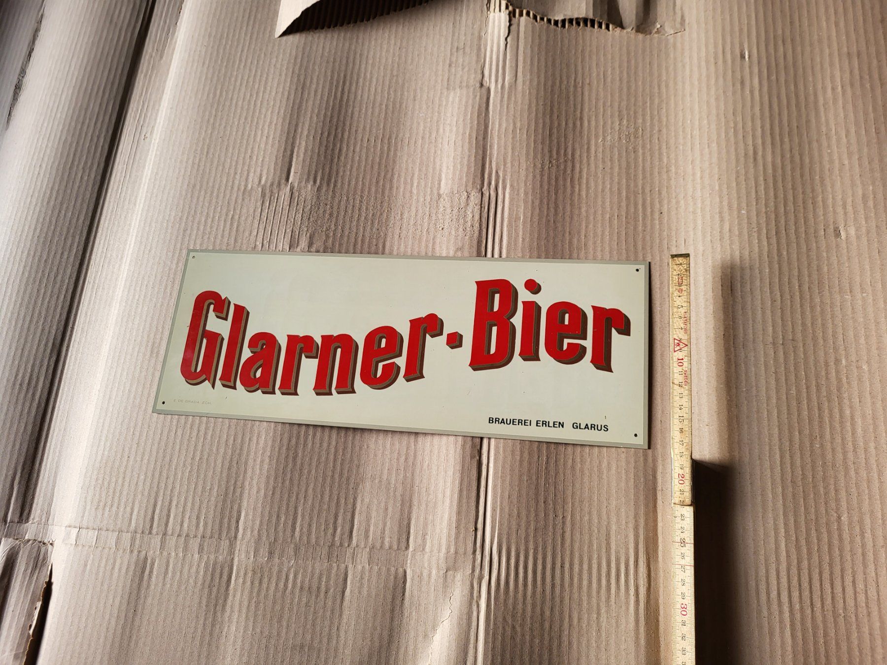 Schilder: Werbetafel Werbung Glarner Bier – Gebraucht aus Weissbad von Milan041 1
