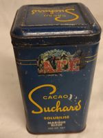 Wunderschöne alte Blechdose von SUCHARD CACAO 16 cm
