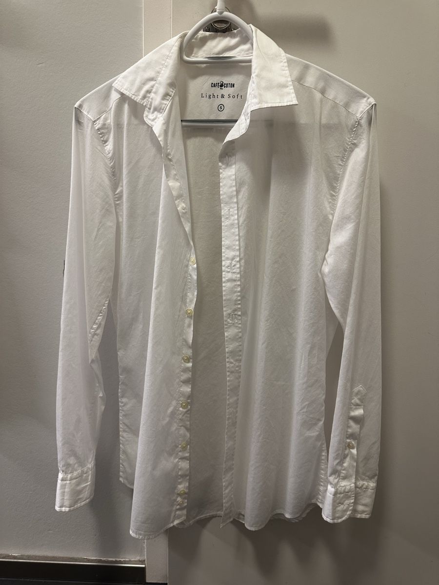 Camicie: Café Coton chemise light and soft blanc  – Usato da Carouge GE venduto da cytoplan