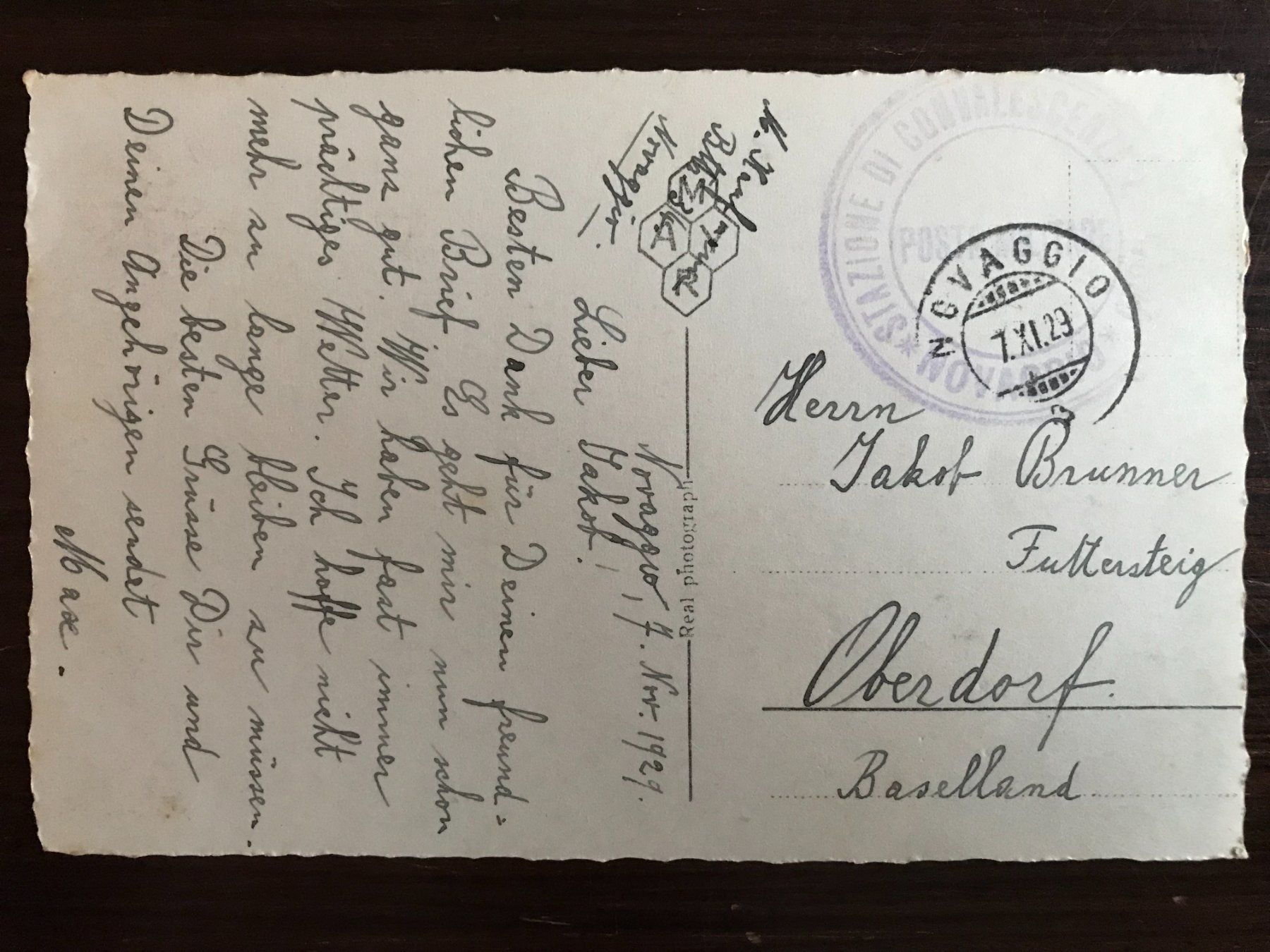 Cartoline postali: Saluti da Novaggio POSTA MILITARE 1929 – Usato da Wald ZH venduto da TLILEF 1