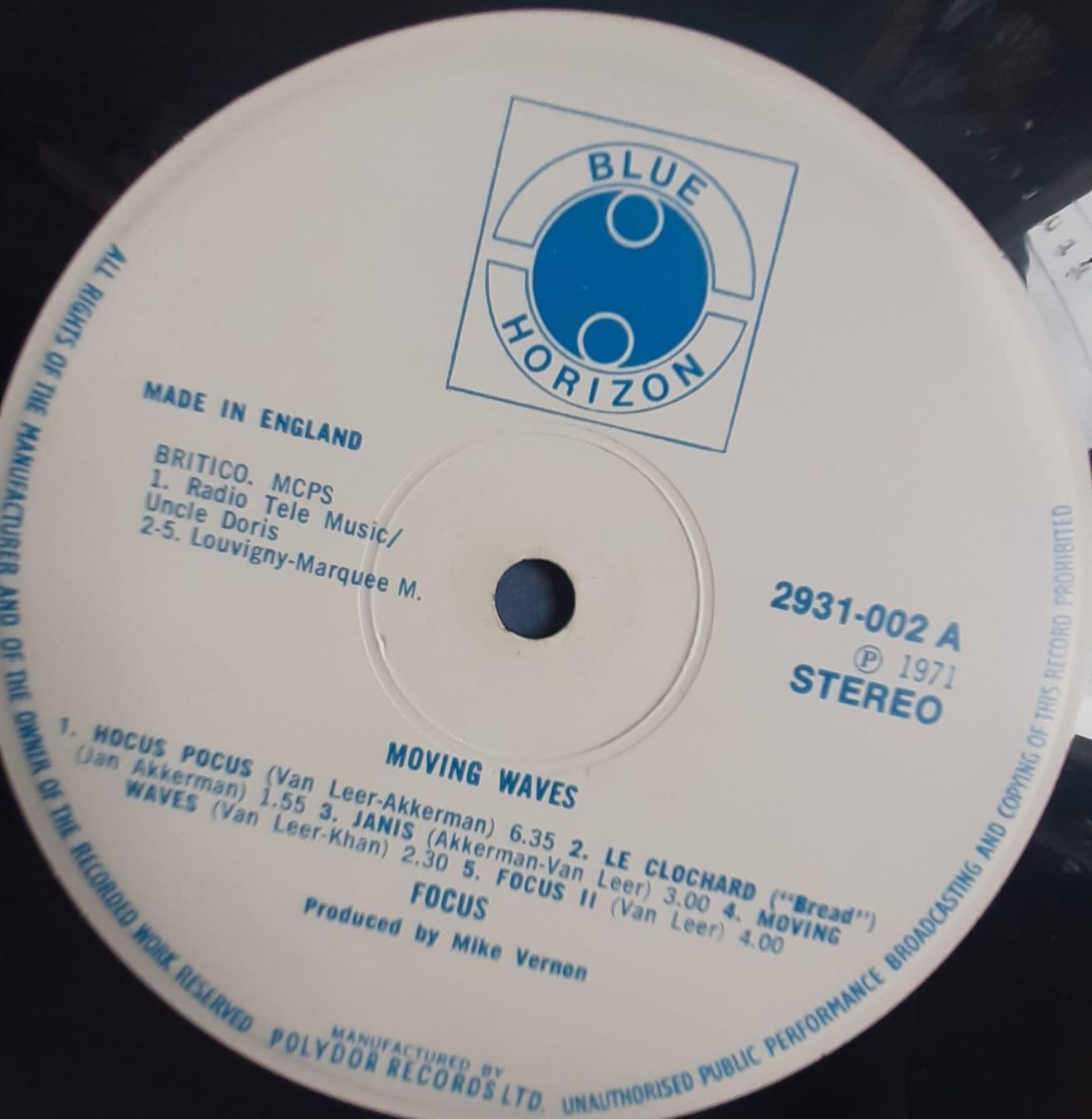 Dischi in vinile: Focus: Moving Waves (BLUE HORIZON) – Usato da Frick venduto da kyb_yq8h 1