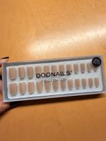 DOONAILS Soft Gel Press Ons, Glass Nude Cat Eye Short Square