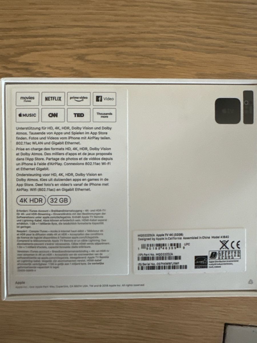 Apple Lettore multimediale & Streamer: Apple TV 4K HDR 32 GB – Difettoso da Bursins venduto da Vertigo2004 2
