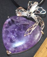 Halskette 2720 – Herz mit Schlaufe – Amethyst 47x31mm