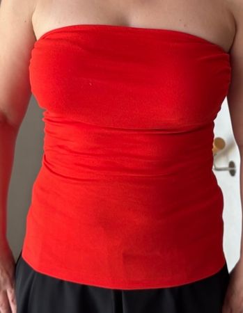 Trägerloses Sommertop von h&m, Gr. M, Baumwolle und Elasthan