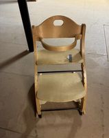 Gebrauchter, solider Kinderhochstuhl aus Holz, verstellbar!