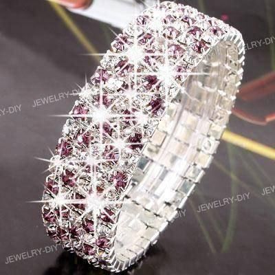 Bracciali & Braccialetti: Armband mit Strass in schwarz oder lila – Nuovo e nell'imballaggio originale da Mund venduto da Happy_trader 3