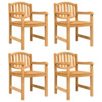 4 Gartenstühle mit Kissen 58x59x88 cm Holz Teak -------- NEU
