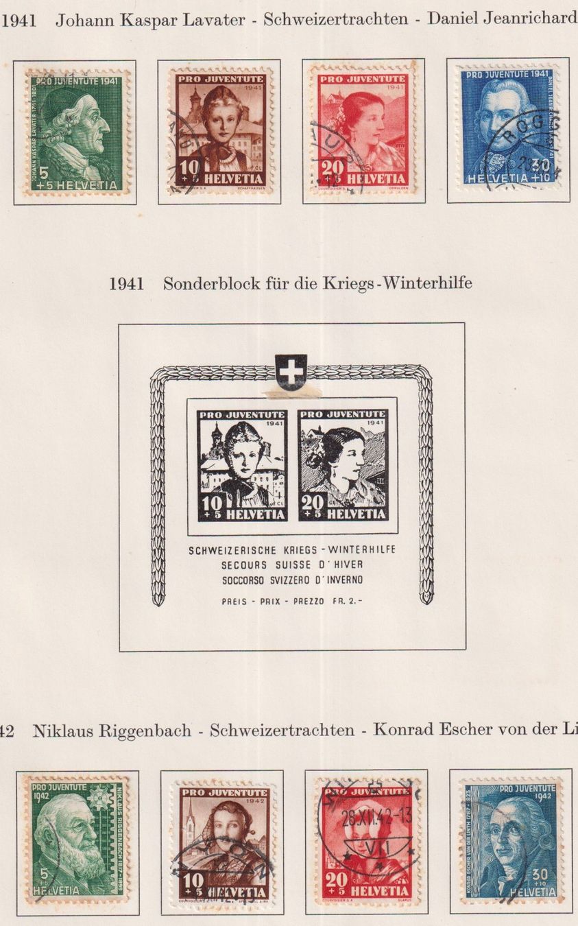 Tutti i francobolli: Pro Juventute 1913 - 1967, sehe Scan – Usato da Claro venduto da Chanty7 6