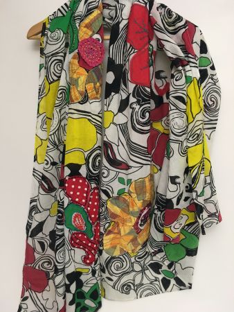 Foulard / Schal, aus Baumwolle, edle Farben, 180 x 105 cm