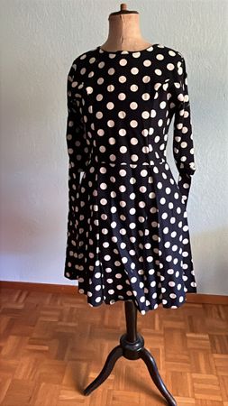 Robe rockabilly bleue et blanche T 38