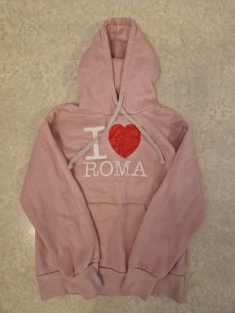 Rosa Hoodie "I ♥ ROMA" Gr. S