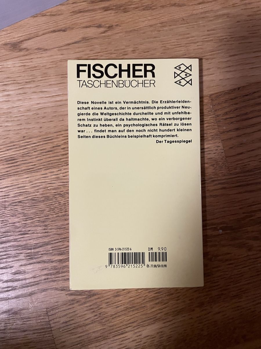 Libri: Stefan Zweig Schachnovelle – Usato da Basel venduto da Sarah921 1