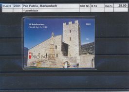 2001 Pro Patria, Markenheftchen, ** postfrisch