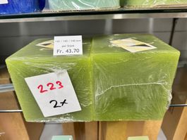 223 Posten Würfel Kerze/n 140 x 140 x 140 aus Liquidation