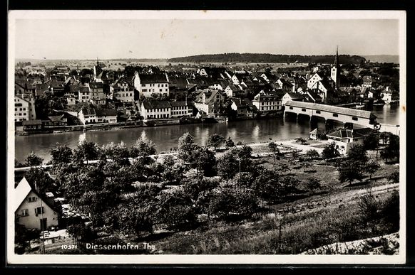 Cartoline postali: Diessenhofen /Thg., Teilansicht mit Br – Usato da Berlin venduto da bartko-reher