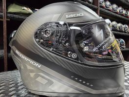 Casque Scorpion Exo1400 Evo II Carbon Enko noir mat/argent