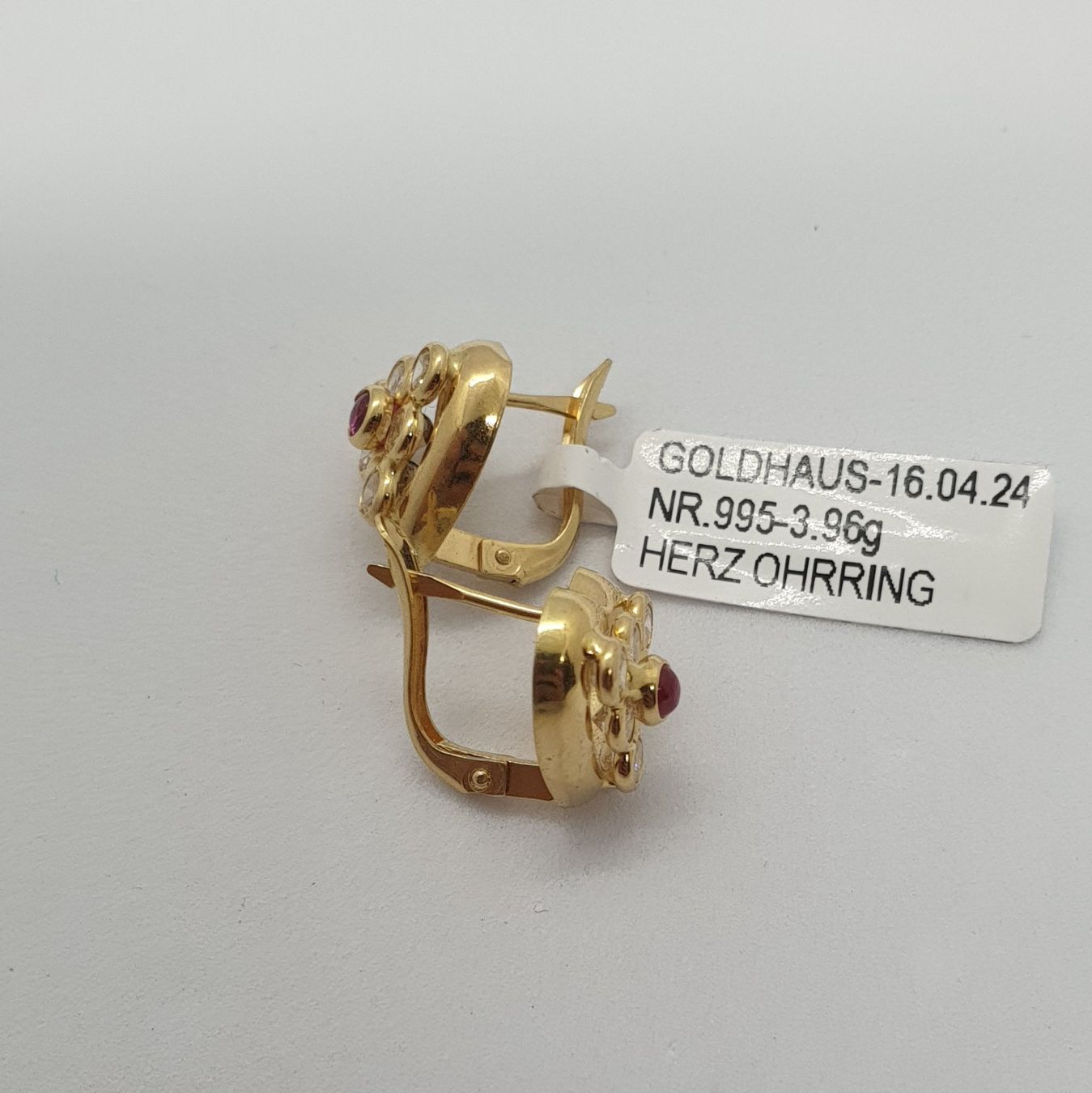 Ohrringe & -stecker: Echt 18K Gold - Herz Ohrringe – Gebraucht aus Luzern von Luzern-Goldhaus 3