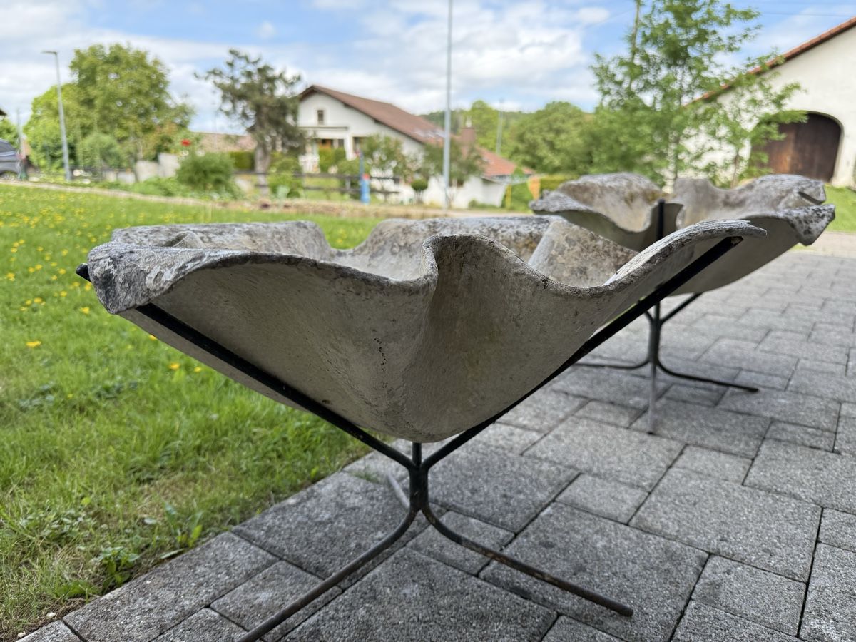 Eternit Vasi per fiori: 2 Eternit Willy Guhl – Usato da Les Genevez JU venduto da fabliane 2