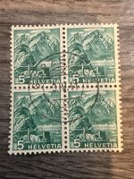 Briefmarke Helvetia 5 Rp Viererblock, Top Zustand!