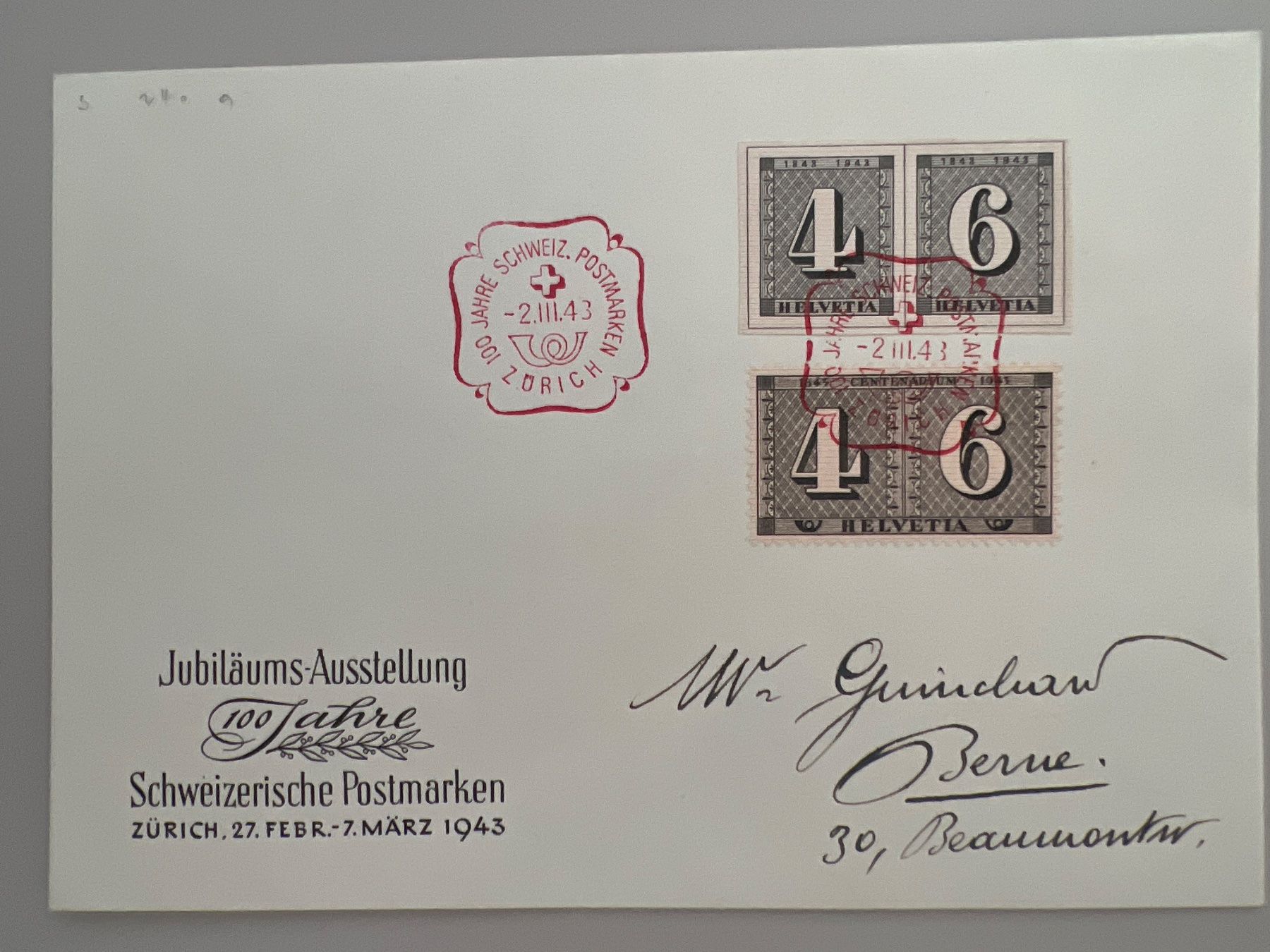 Tutti i francobolli: 1943 100J.  Schw. Postmarken W12+13 + 258 – Usato da Buchrain venduto da wmm