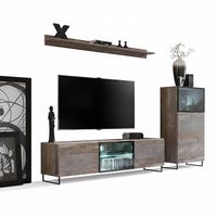 Modern TV Stand and Shelf - Stylish Wooden Living Room Fur
