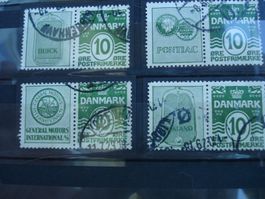 Dänemark, 4 Paare mit Werbetab Automobile o