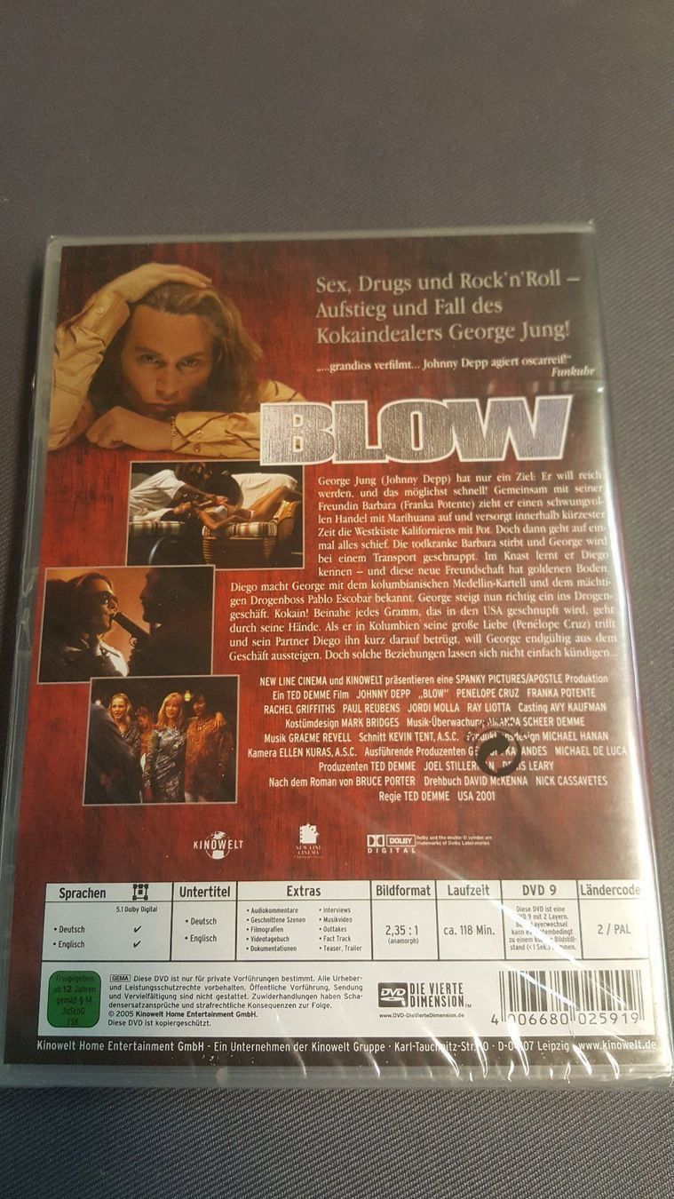 Tutti i DVDs: DVD Blow – Nuovo e nell'imballaggio originale da Dierikon venduto da sanpaplo 1