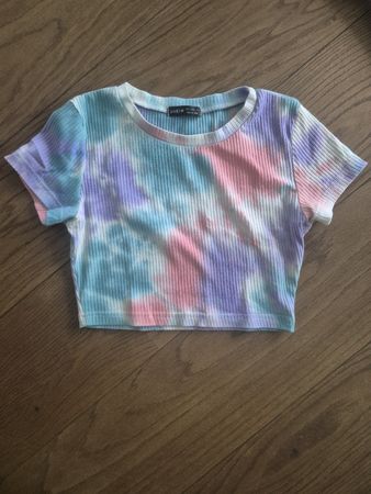Shein Croc Top, Grösse S, cooler Batik-Look