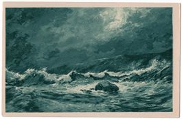 Kunst-AK, H. Zeytline, Hoher Wellengang