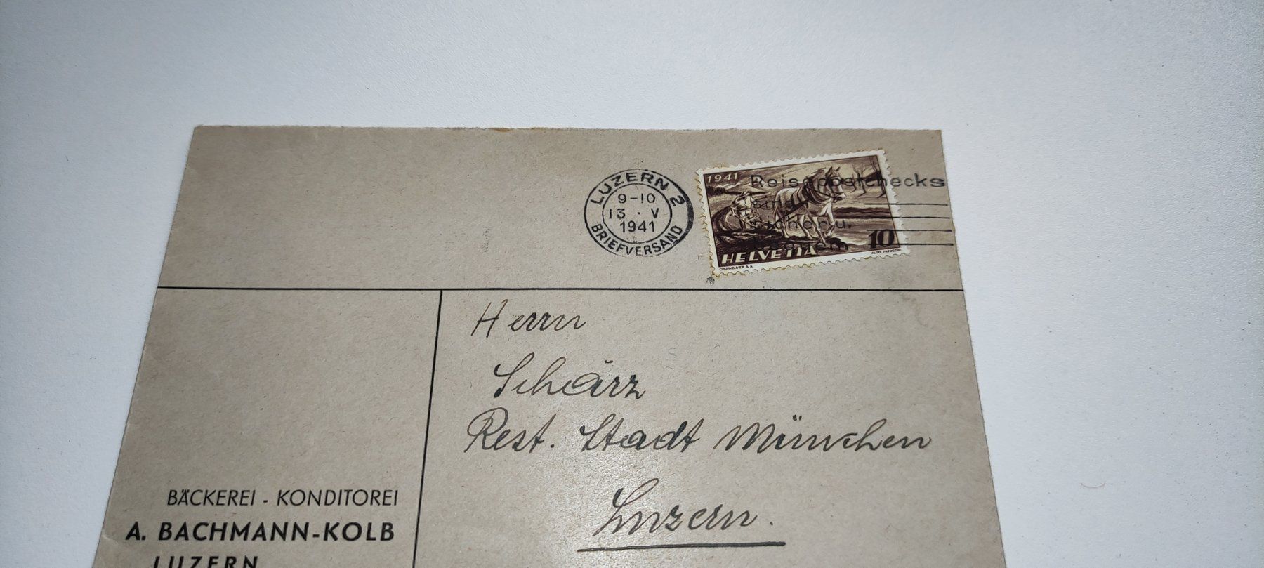 Tutti i francobolli: Alter Briefumschlag mit Helvetia Marke 1941 – Usato da Baar venduto da Maxlee75 1