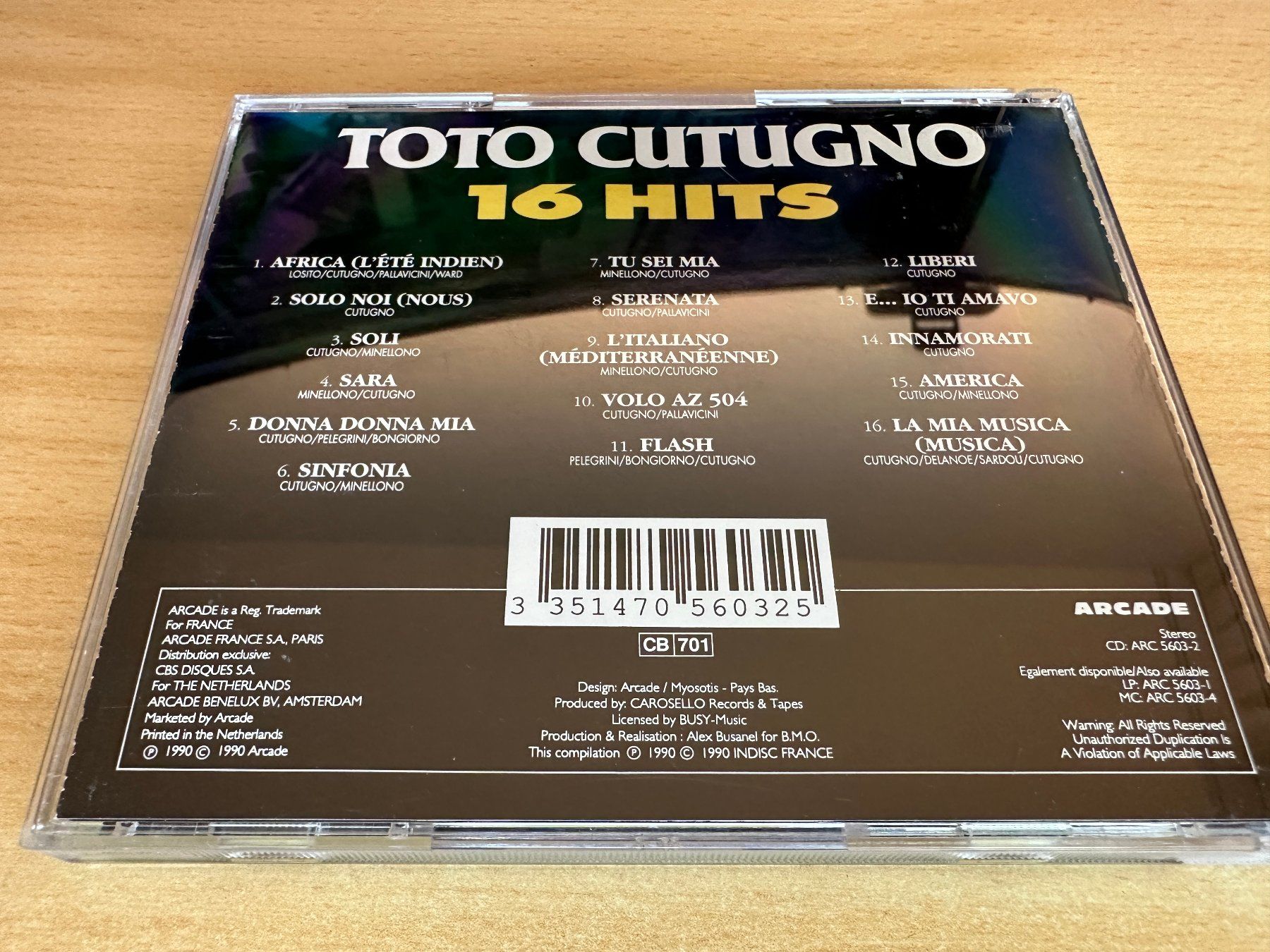CDs: Toto Cutugno – 16 Hits – Gebraucht aus Rikon im Tösstal von Alpenmutz 1