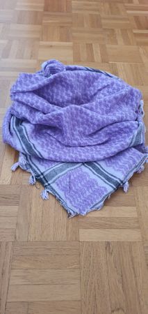 Keffiyeh Schal lila mit Fransen
